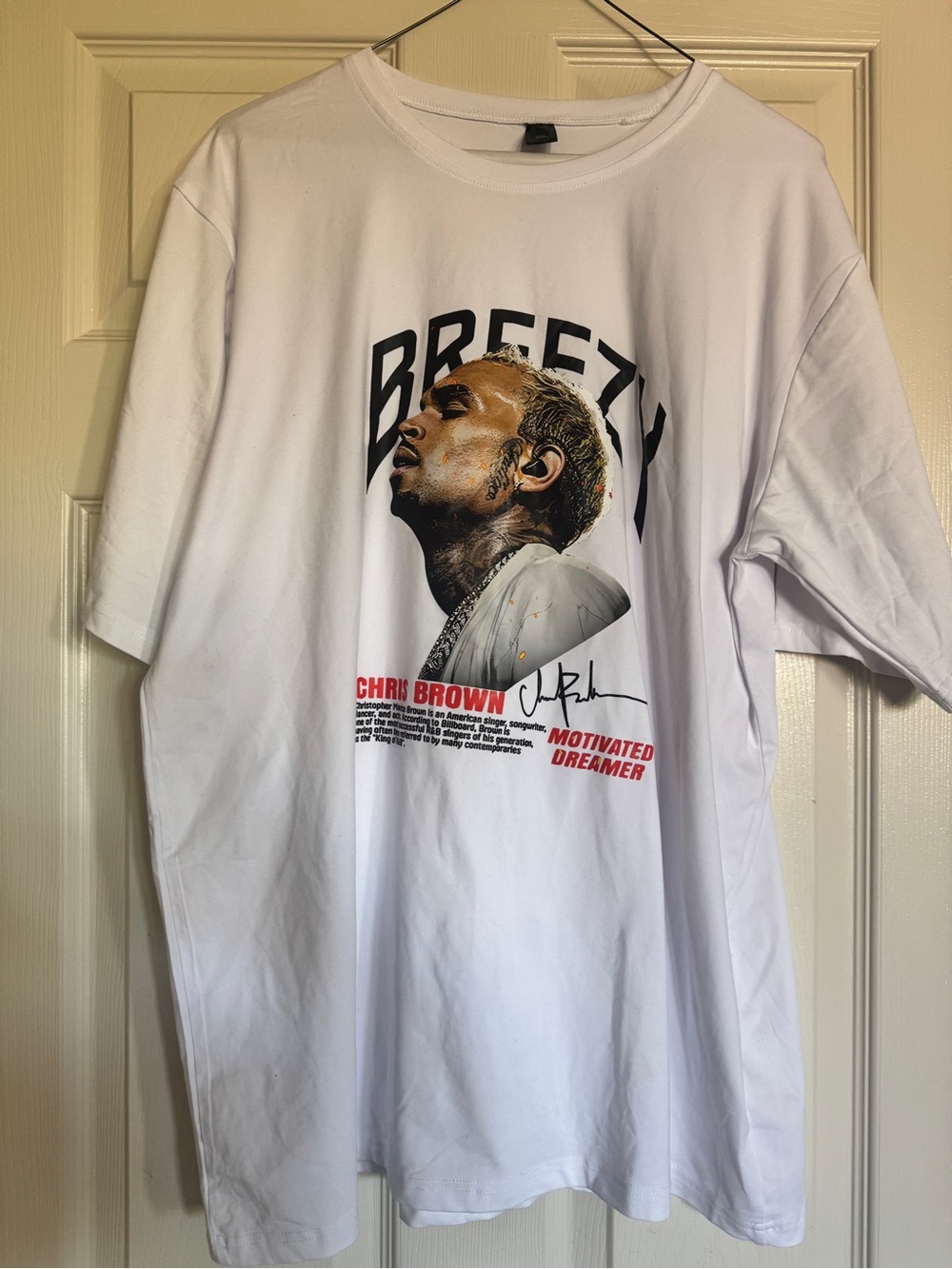Source Unknown White Chris Brown Breezy Graphic Tee